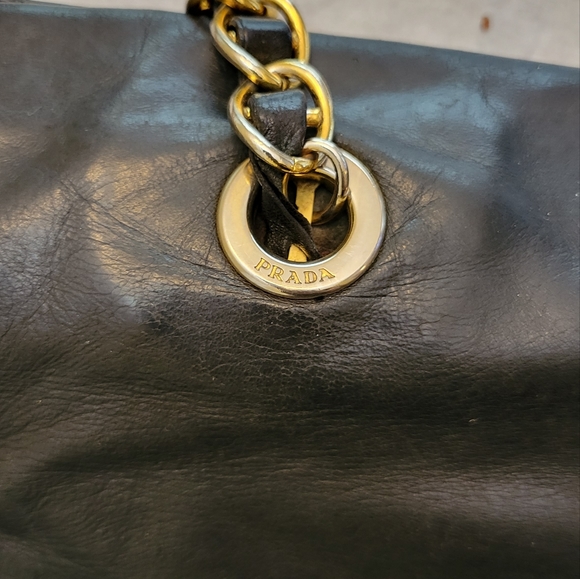 Vintage Prada Black Leather And Tessuto Nylon Handbag - Picture 10 of 16